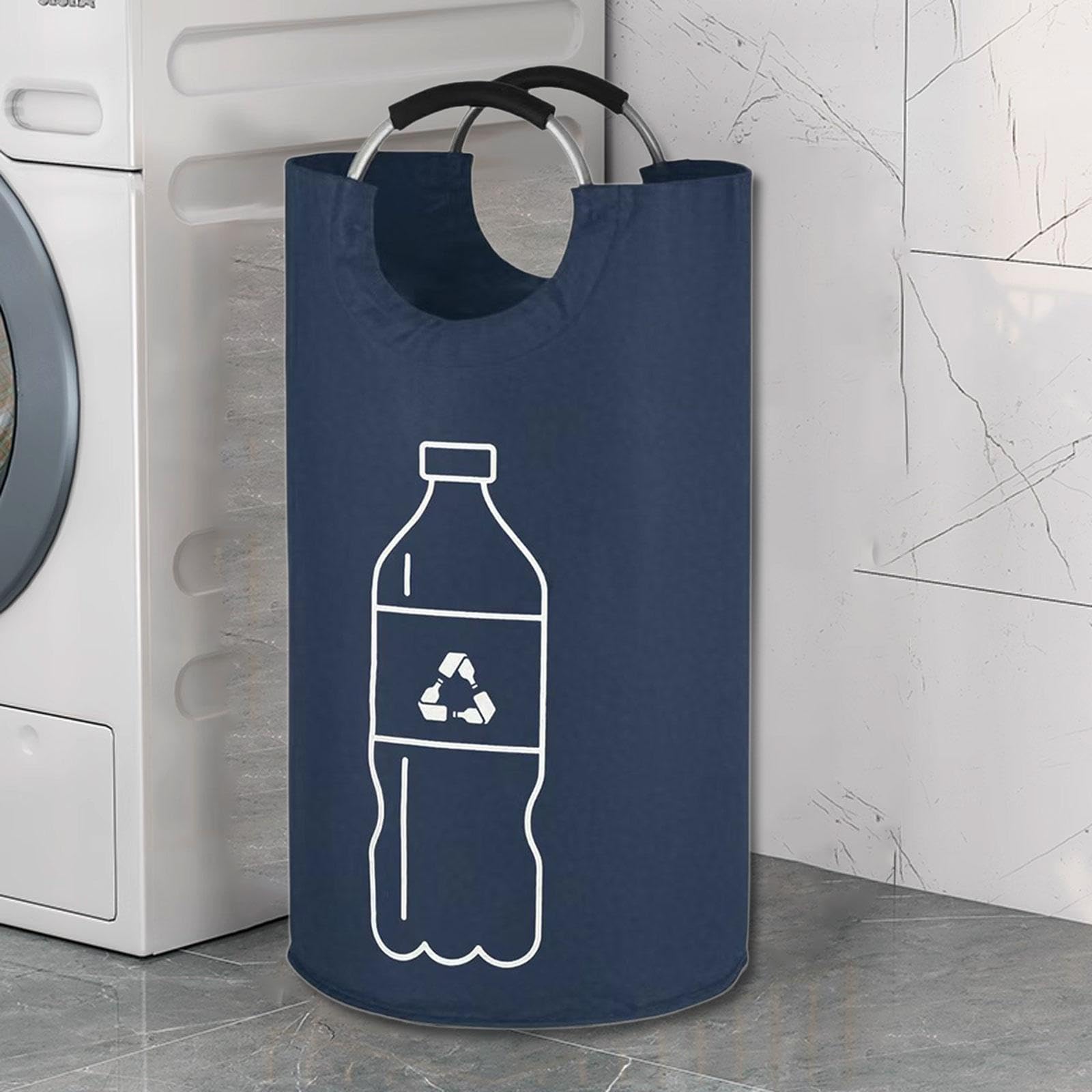 Cesto de Ropa Plegable de 82 litros, Versátil para Viajes, Hogar Y Dormitorio. Organizador de Ropa Independiente Que Ahorra Espacio, Azul Marino