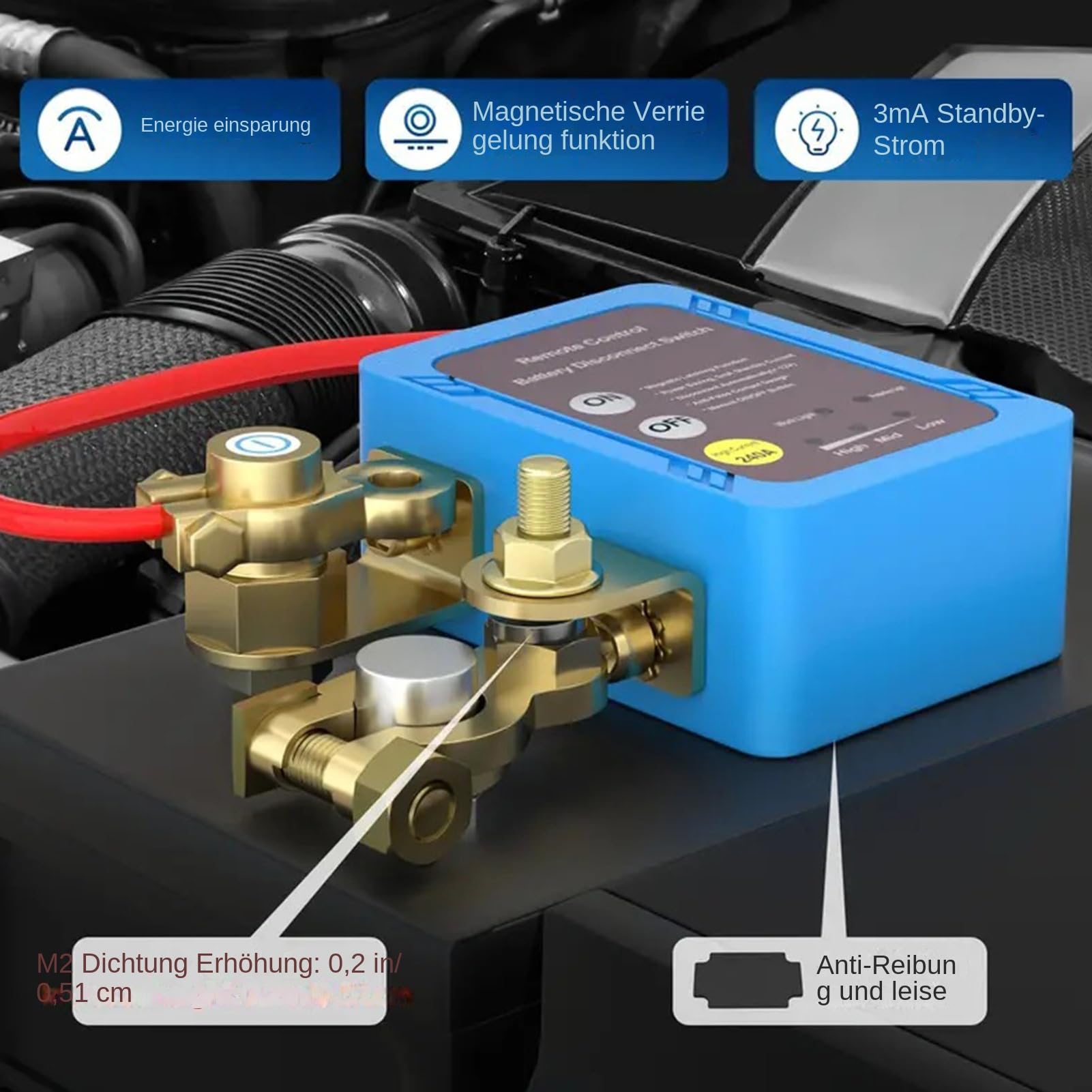 Aislador de alimentación – Interruptor de control remoto de 12 V para