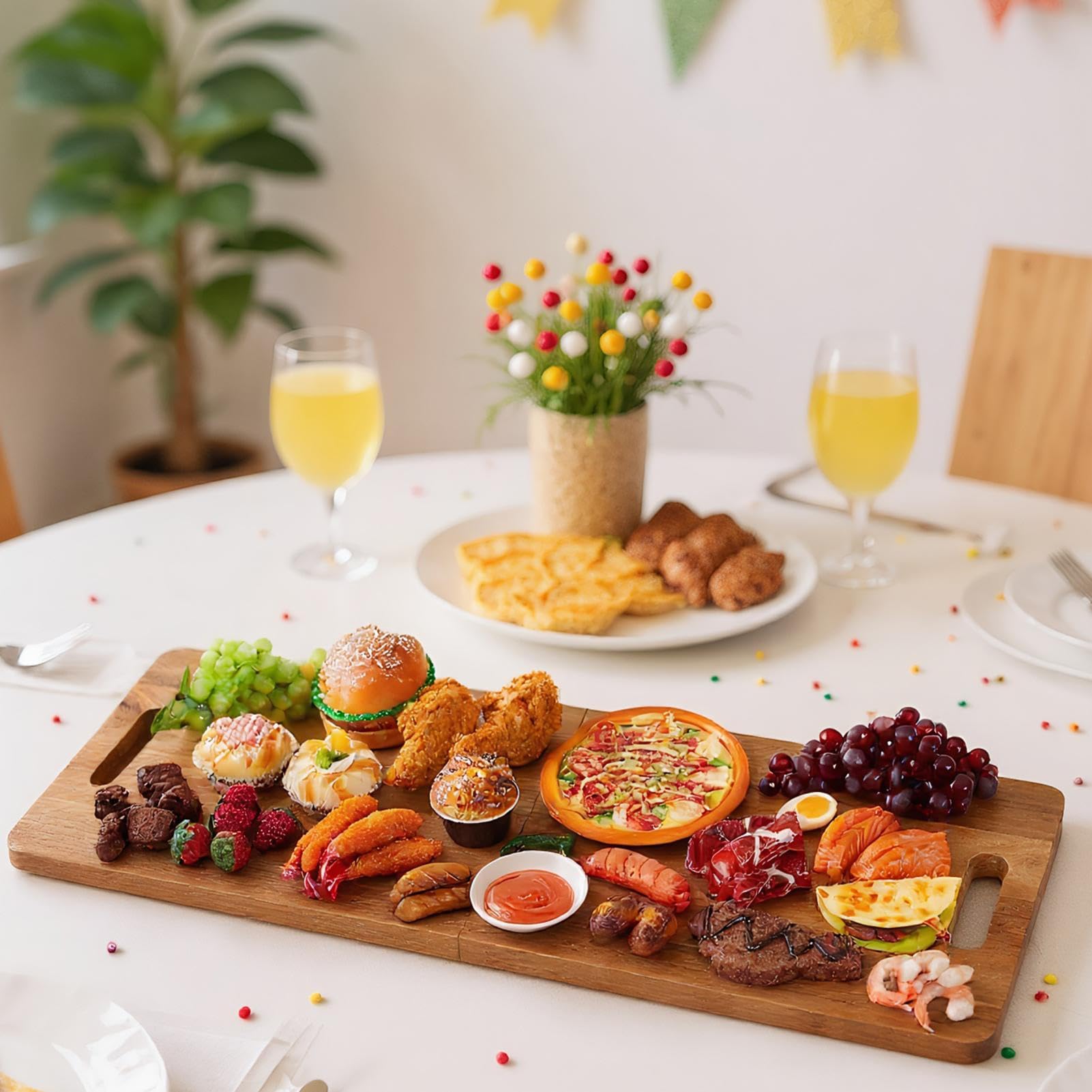 Servierplatten Holz Charcuterie Aufbewahrungsschalen | Tragbare Anrichtplatte Für Knusprige Snacks Kuchen Küchenhelfer