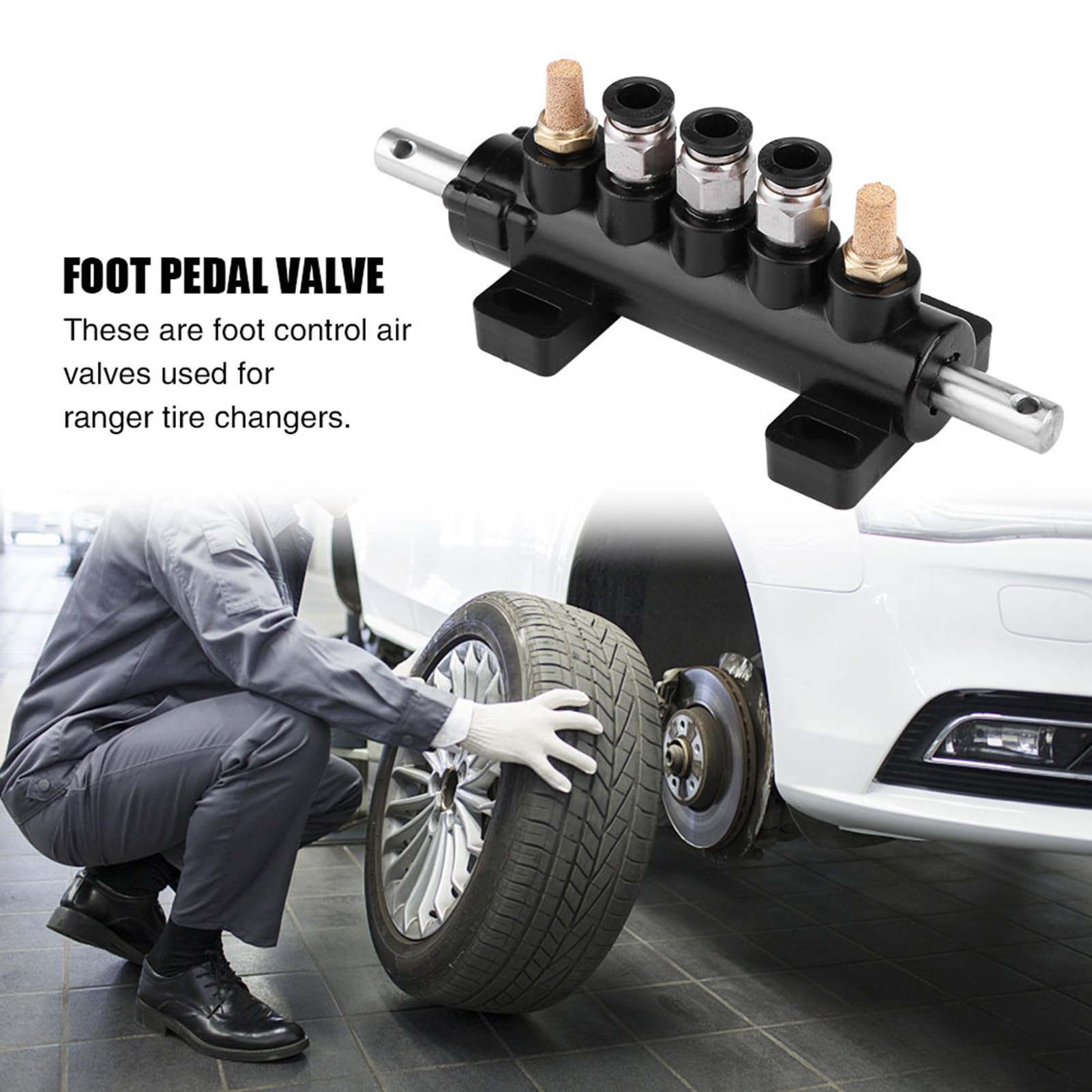 Válvula de Control de Aire de Pedal, Válvula de Aire de Control de Pedal, Compatible con Accesorios para Desmontadora de Neumáticos Ranger, Tipo de Herramienta B (1)