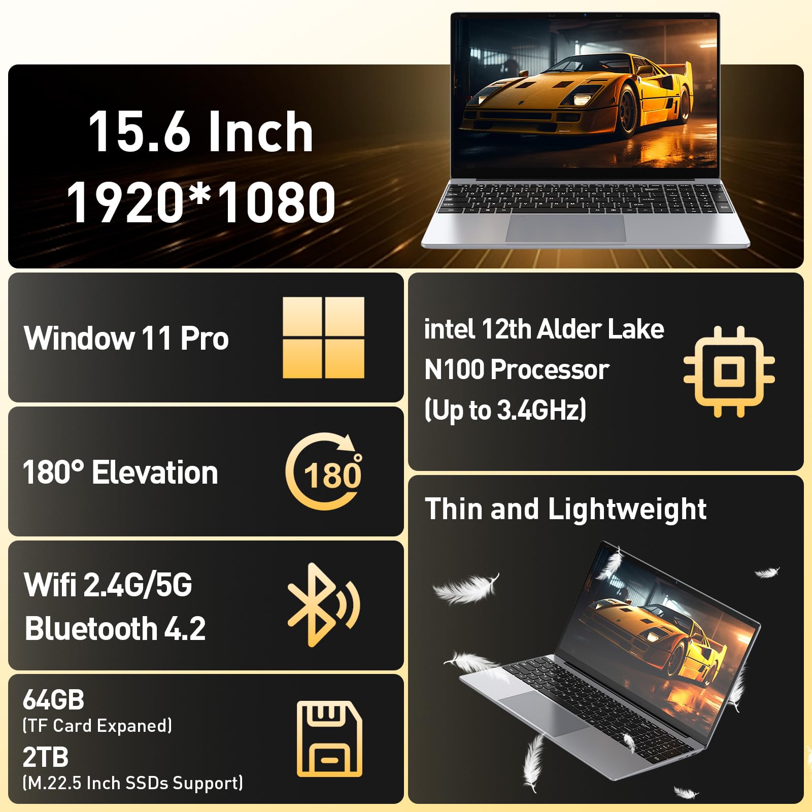 Amazon.com: 2026 Latest 15.6 Inch Laptop | Windows 11 Pro laptop