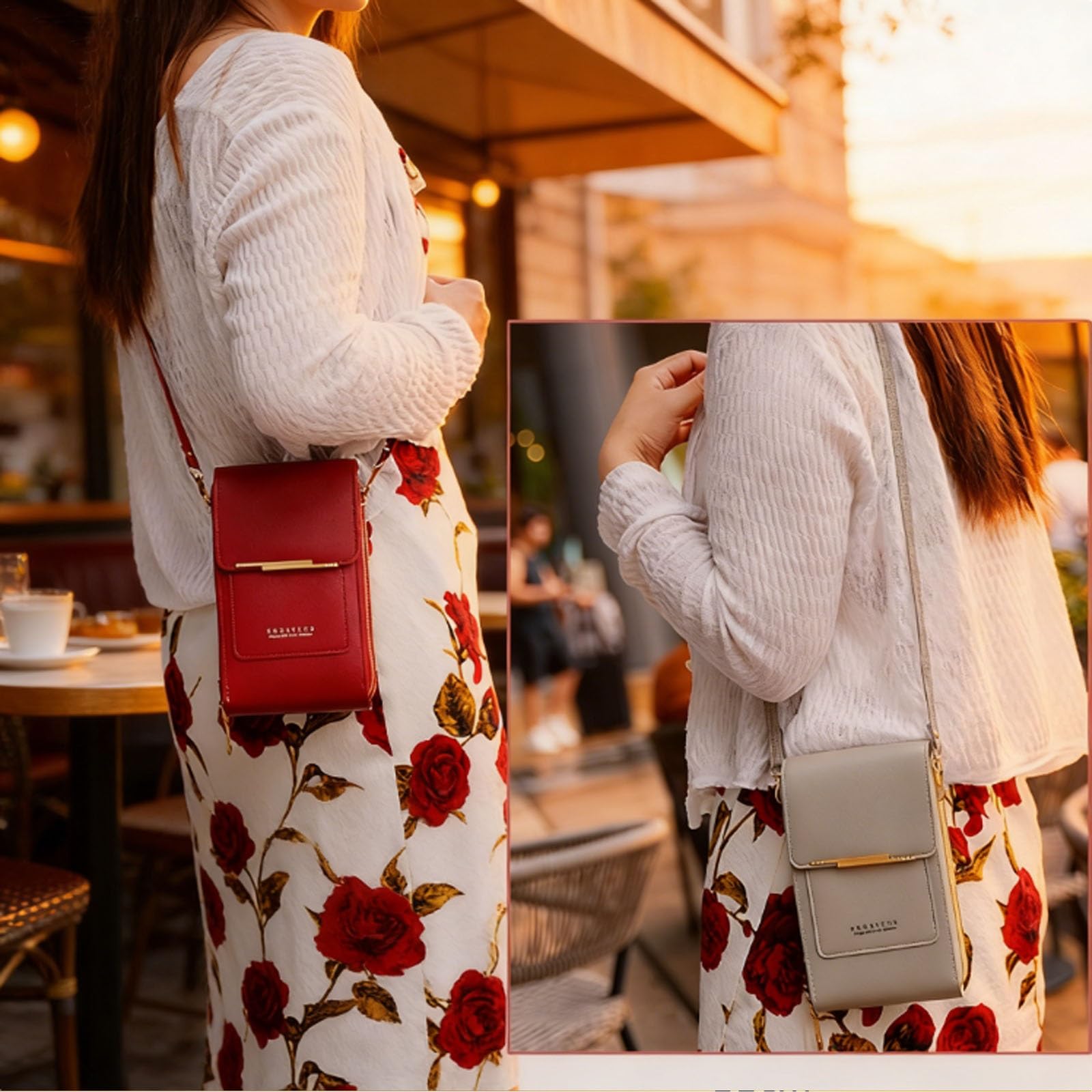 2026 Small Touchscreen Phone Crossbody Bag for Women,Anti-Theft Leather Messenger Bag Rfid Block Mobile Phone Purse - 2