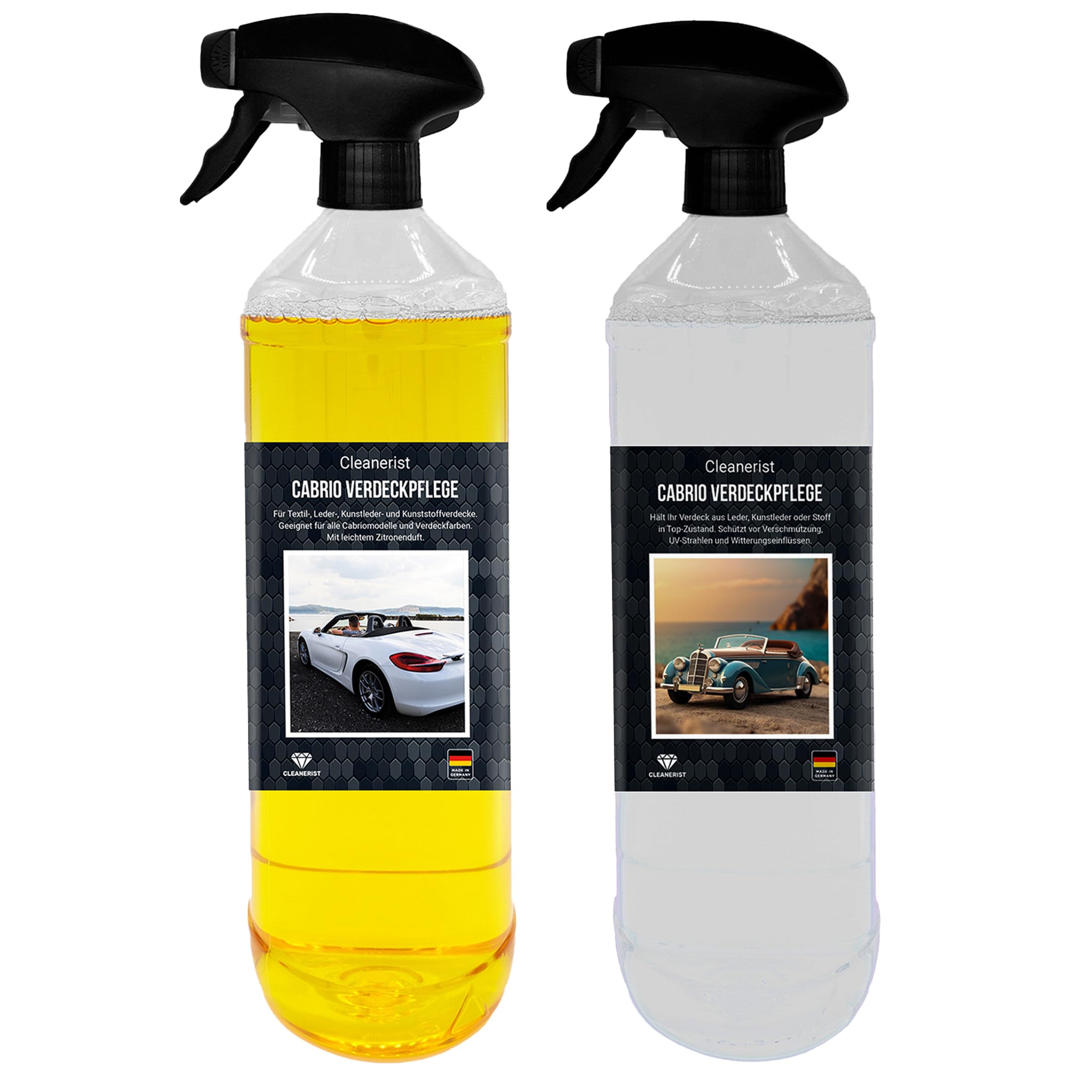 Cleanerist 1 + 1 litro Cabrioverdeck impregnante I Sigillante I Pulizia I Cura Set I Cabriodach I per copertura in tessuto, pelle, ecopelle e plastica (1 litri/11,95 Euro)
