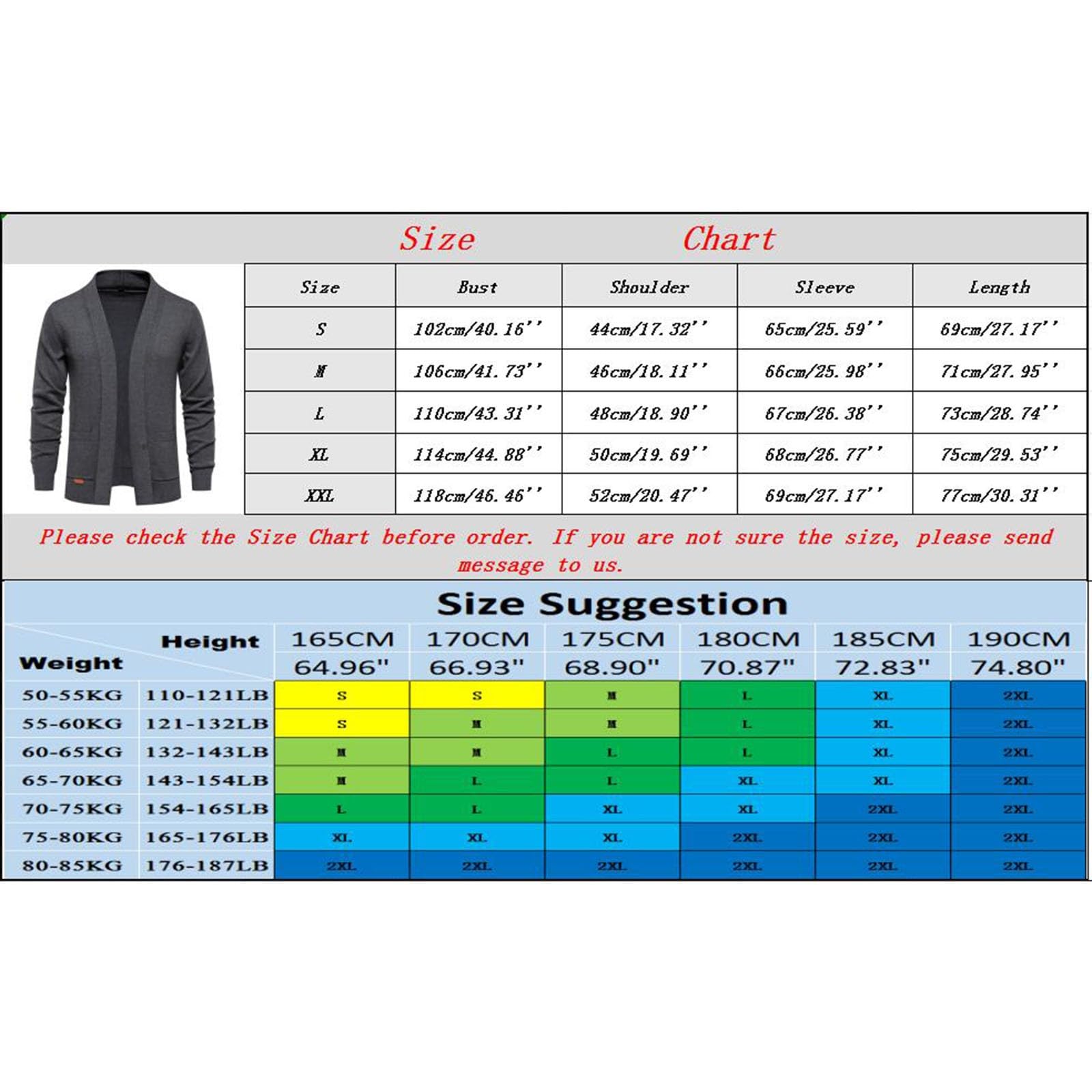 Generisch Chaqueta de punto de verano delgada ligera para hombre camisa de punto sólido de algodón grande chaqueta de punto grueso cálido