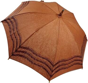 麻の日傘　柿渋染　日本製 藤の花 木製持ち手　手染め 麻の日傘 柿渋染 日本製 藤の花 木製持ち手 手染め 日傘