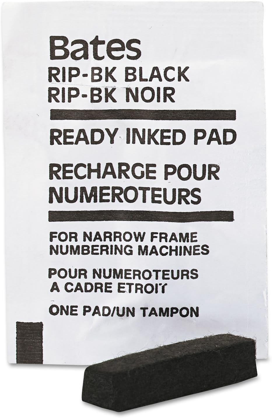 Advantus Bates Ready-Inked Pad for Standard and Dropped Cipher Numbering Machines, Black (9808196)