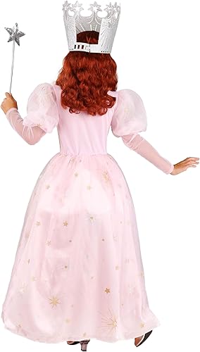 Miniatura 3 de Disfraz de mago de Oz Glinda la bruja buena para niños, disfraz de mago de Oz Glinda y tiara