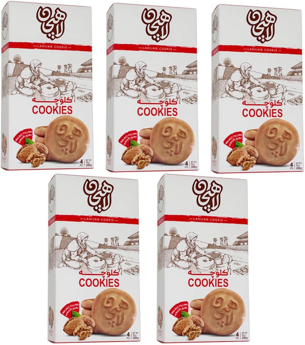 walnut filiing Lahijan koloocheh- pack of 5 boxes walnut filling Lahijan koloocheh, persian cookie