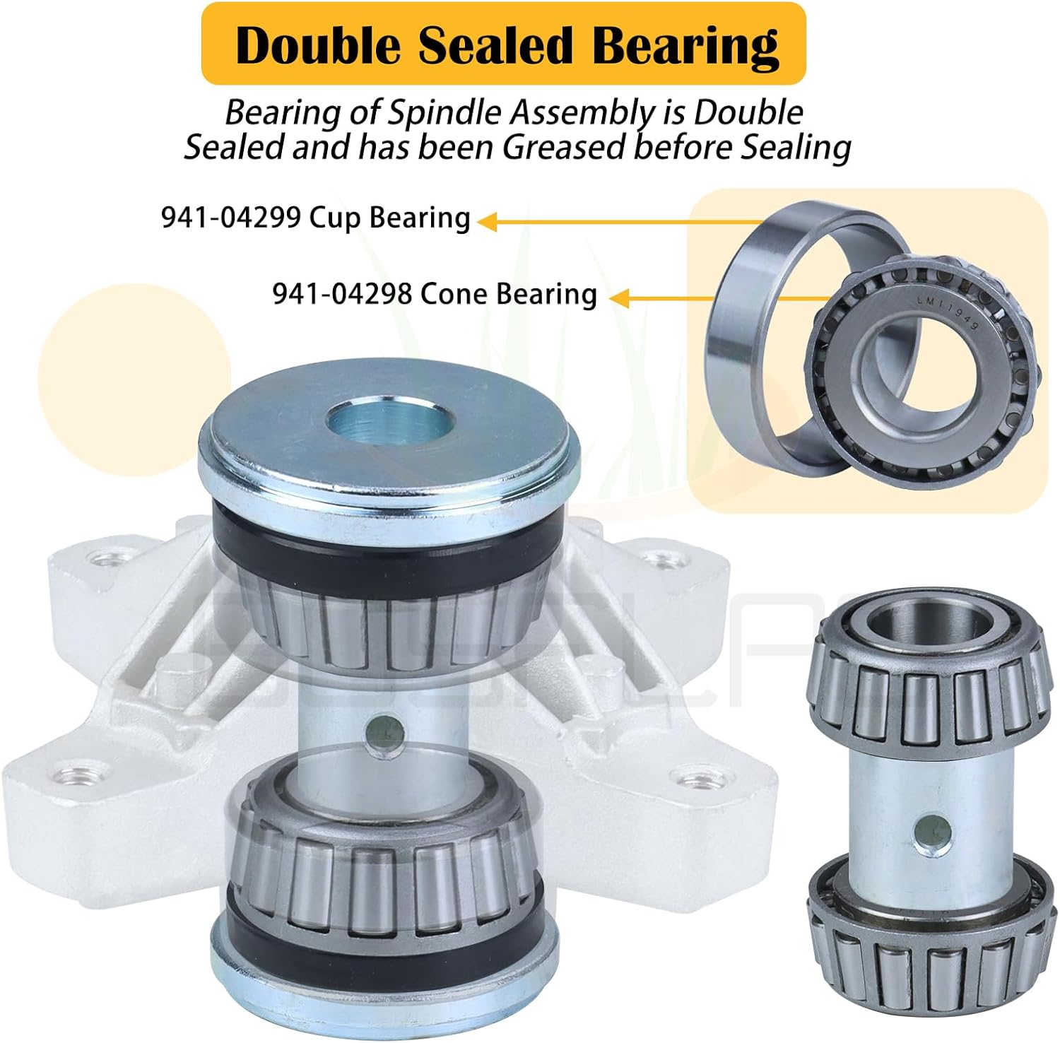 3 Pack 918-04426 Spindle Assembly Kit Replaces Cub Cadet 918-04426 Complete Spindle Kit, 918-3129c Spindle Assembly 918 04426, 618 04426, 618-04394, 618-04426, 618-3129a, 618-3129b, 918-04217