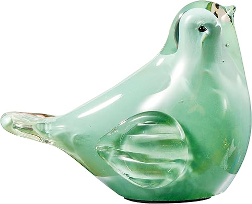 Figura de pájaro de cristal hecha a mano, escultura de animales, decoración del hogar, centro de mesa, regalos para los amantes de las aves (verde