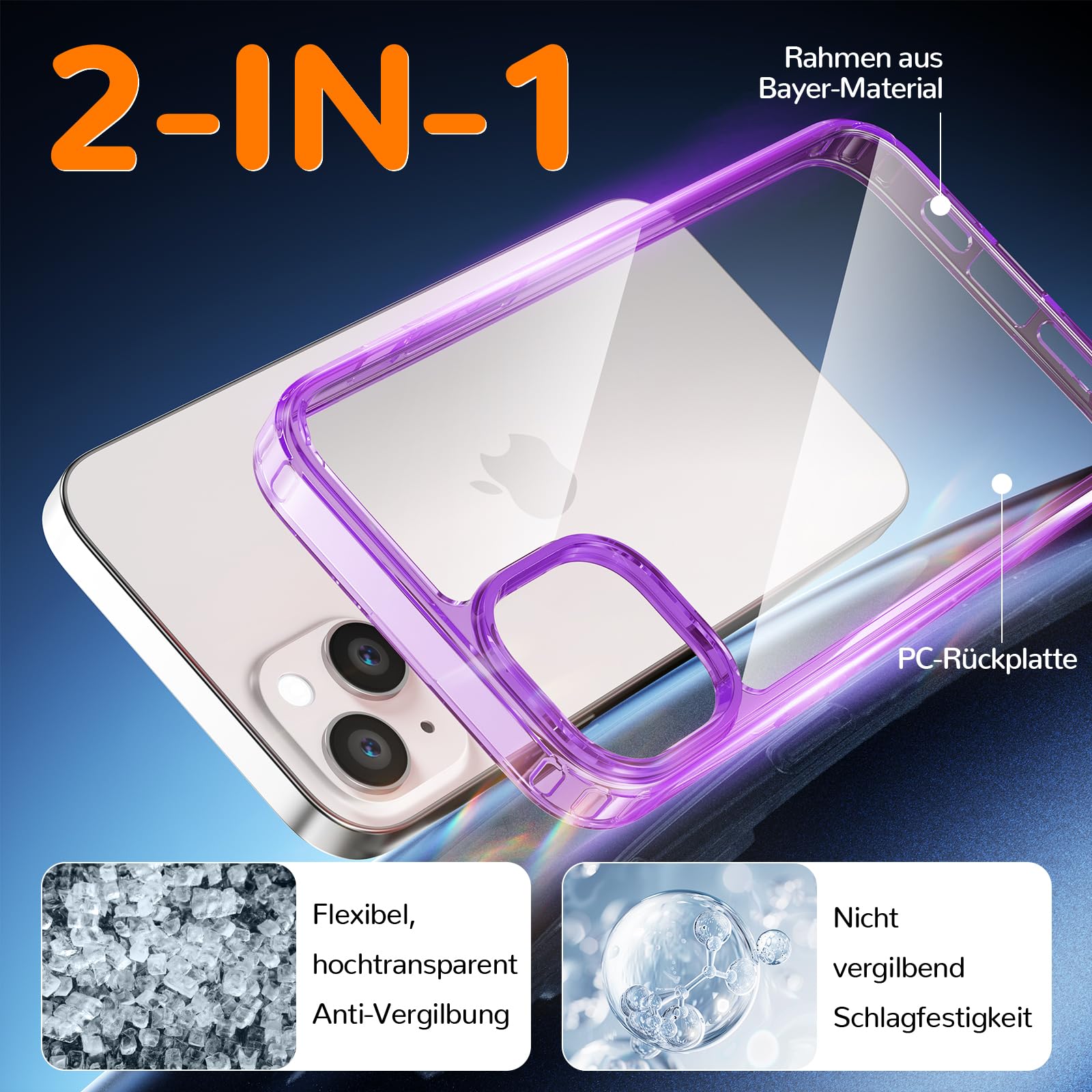 Clear Case for iPhone 15, Ultra Thin, Shockproof TPU Cover, Anti-Yellowing, Crystal Clear, Phone Case for Apple iPhone 15 - Clear — view 596