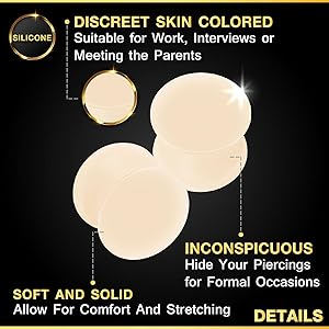 Lot De 20/16/8 écarteurs D'oreille En Silicone Doux - Multicolores - Double évasé - Bijoux De Piercing Pour Homme Et Femme - Taille 00 G - 2,5 Cm, Silicone, Pas De Gemme