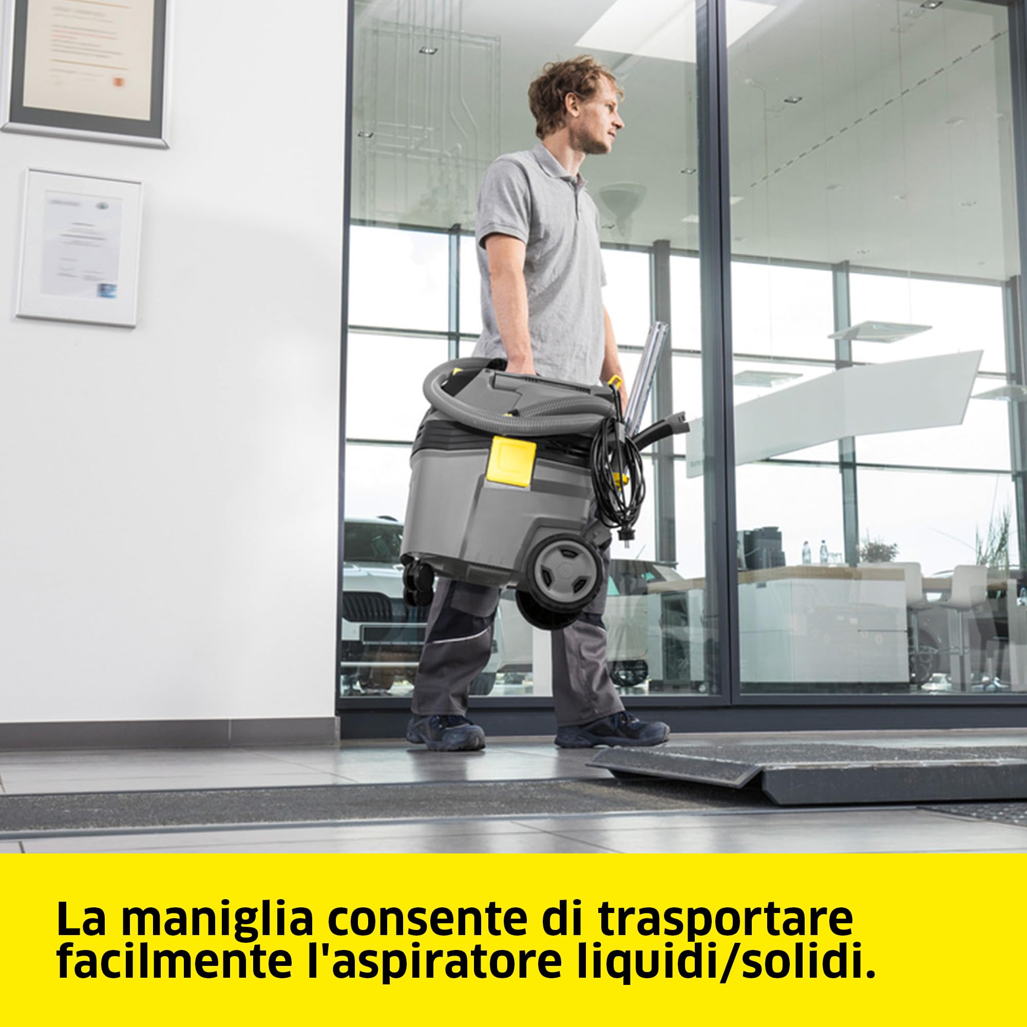KÄRCHER aspiratore solidi-liquidi NT 30/1 Ap L, 1380 W, filtro plissettato piatto, contenitore: 30 l, tubo di aspirazione: 2,5 m, ugello pavimento (300 mm), bocchetta fessure