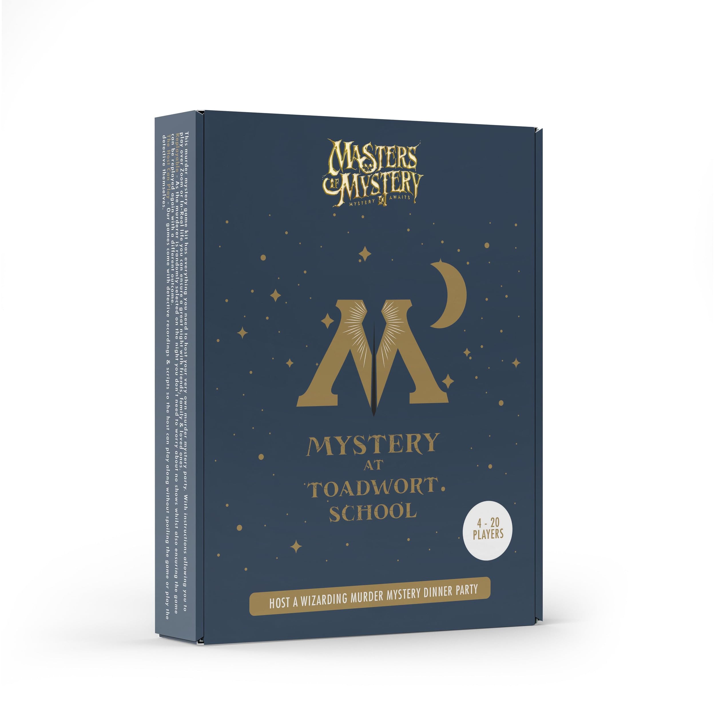 Masters of Mystery Wizarding Murder Mystery Dinner Party Game - Magical School Whodunnit Party Game para adultos - 4-20 jugadores