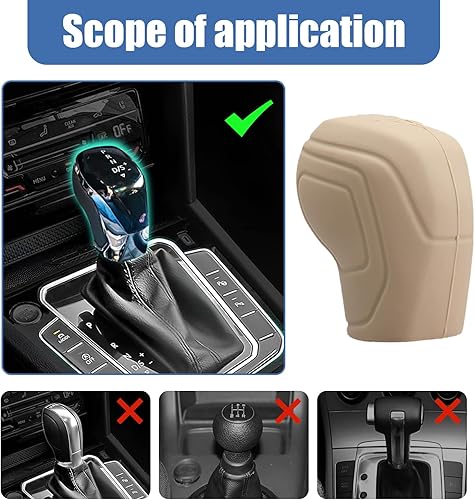 Miniatura 3 de 2 fundas para pomos de palanca de cambios de automóvil, accesorios de silicona elástica para proteger el cambio automático, protector antideslizante