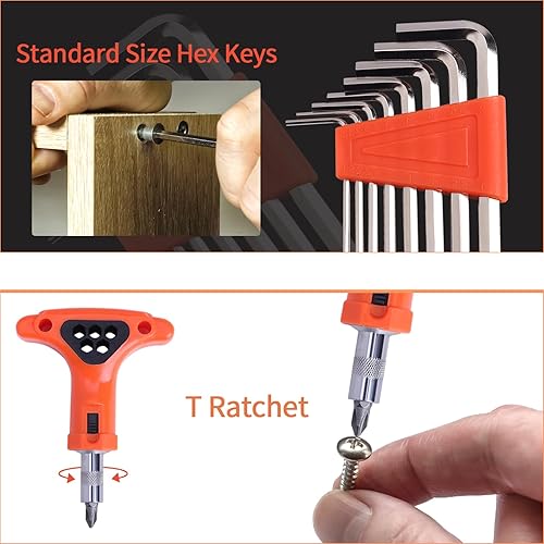 Miniatura 3 de Juego de herramientas para el hogar, 109 piezas, kit de herramientas manuales básicas de bricolaje con caja de herramientas de almacenamiento, para