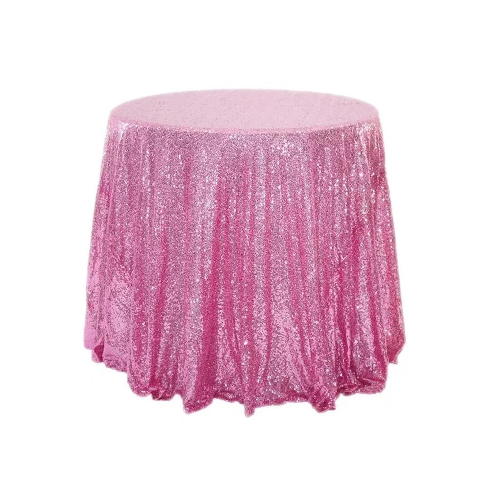 EKalgretrA Sequin Tablecloth Sequin Tablecloth Round Sparkling Table Cover for Wedding Party Decoration(Pink,Diameter -180cm)