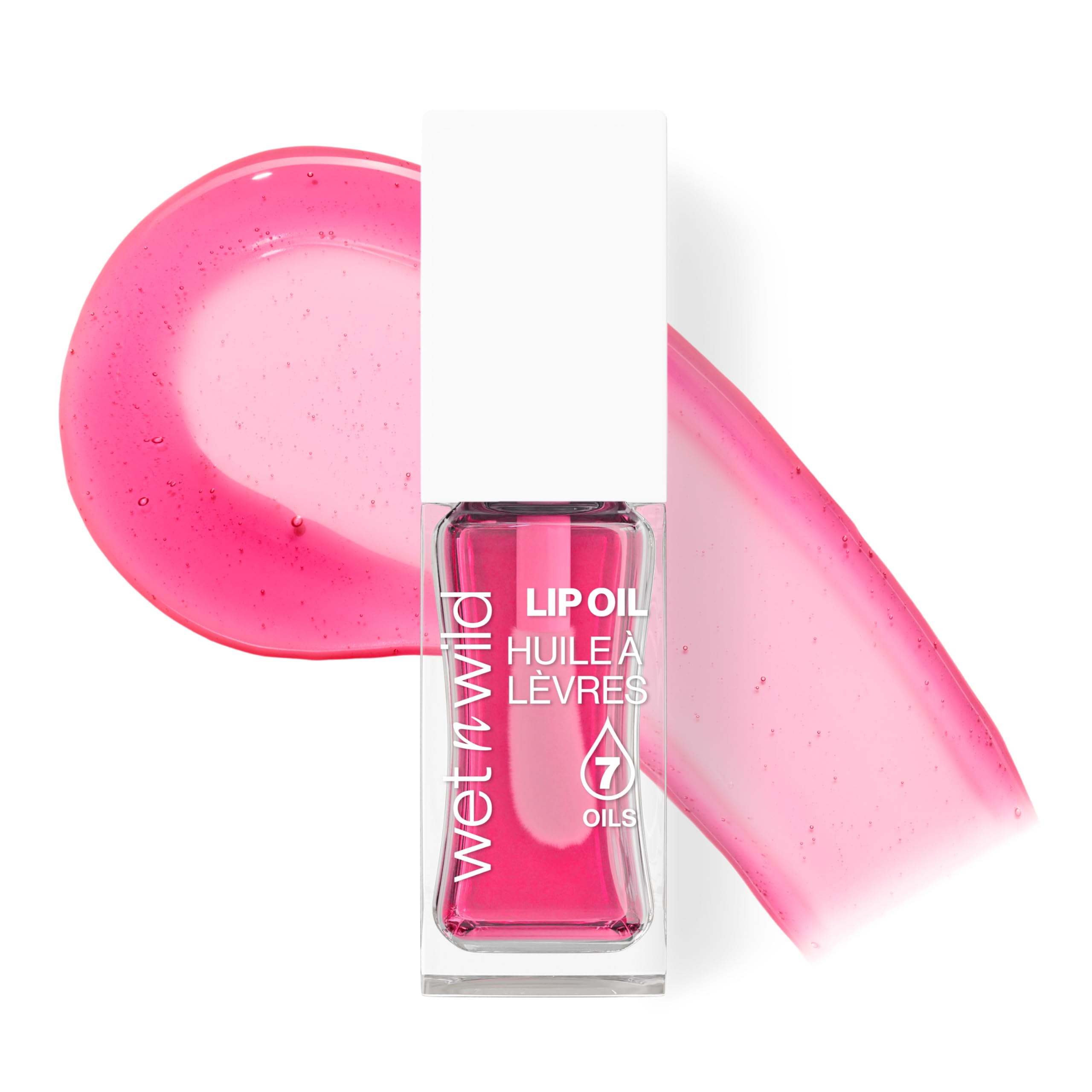 Wet n Wild Tinted Lip Oil, Nourishing & Non-Sticky Pink Lip Gloss Powered by 7 Natural Oils
