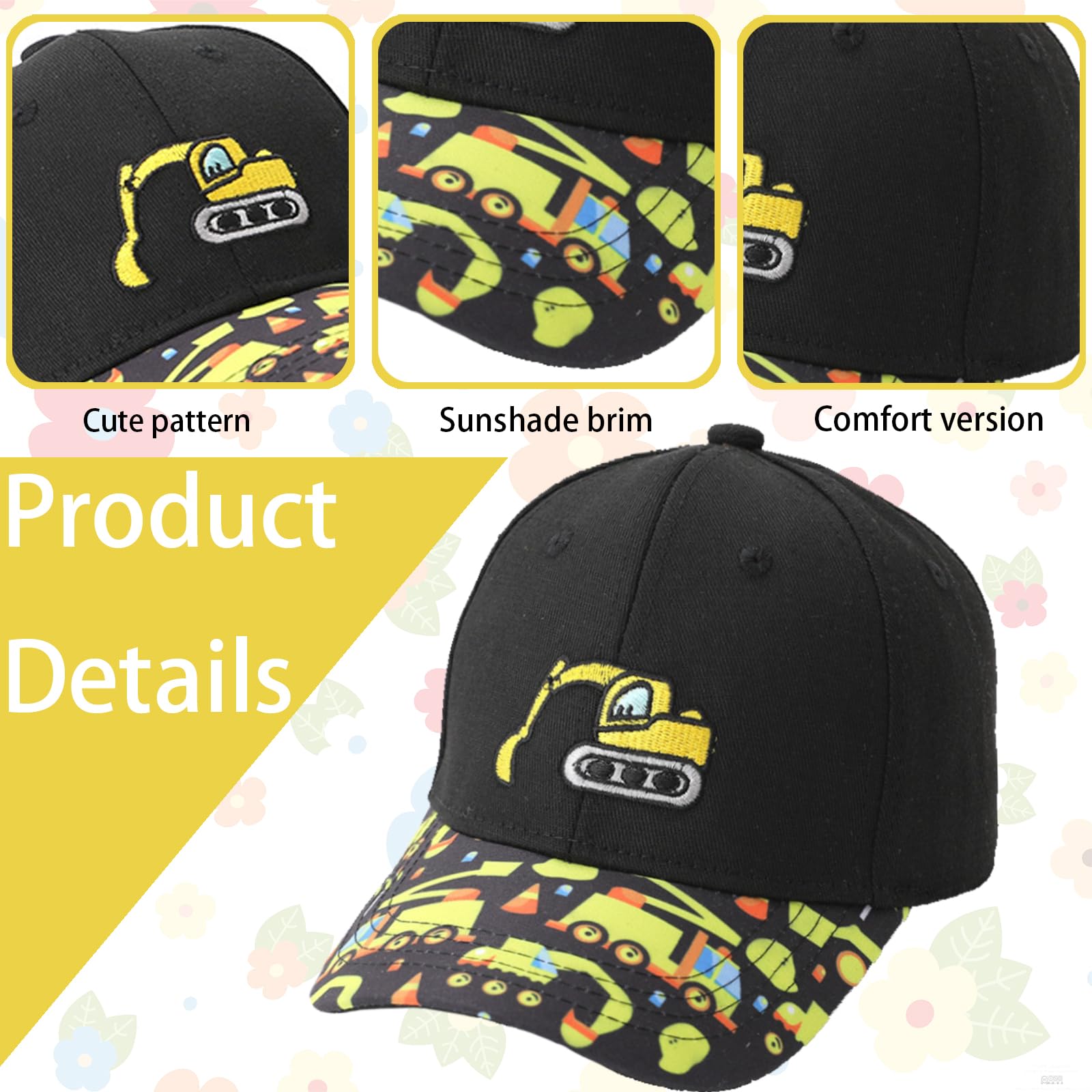 Gorra Niño Ajustable 3-8 Años para Escuela Viajes Camping Playa