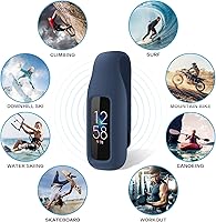 Vista 5 de Paquete de 2 clips para Fitbit Luxe, soporte de clip compatible con Fitbit Luxe, negro + Sangria