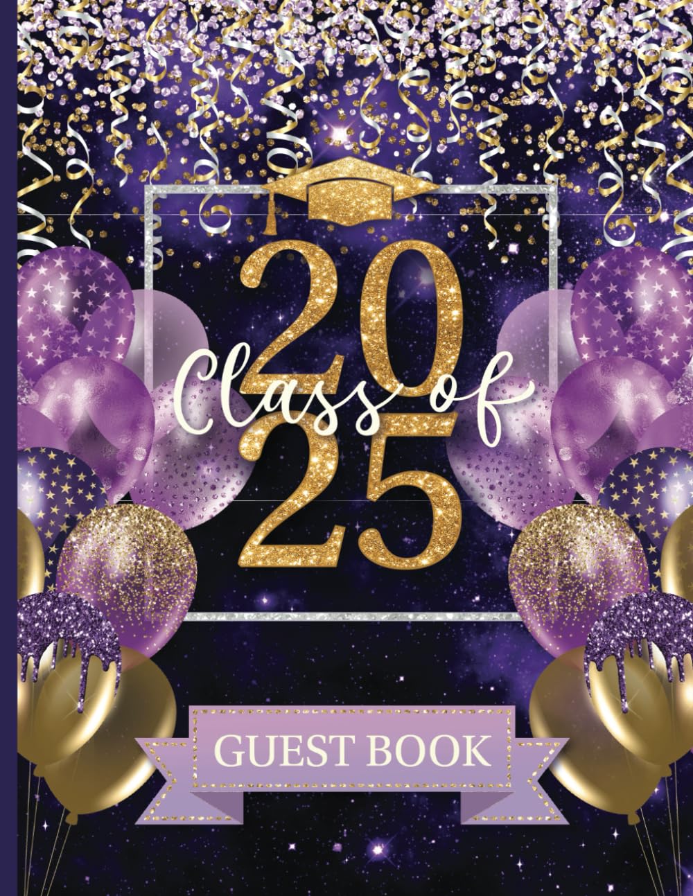 Class of 2025 Guest Book Large SignIn Book for Graduation