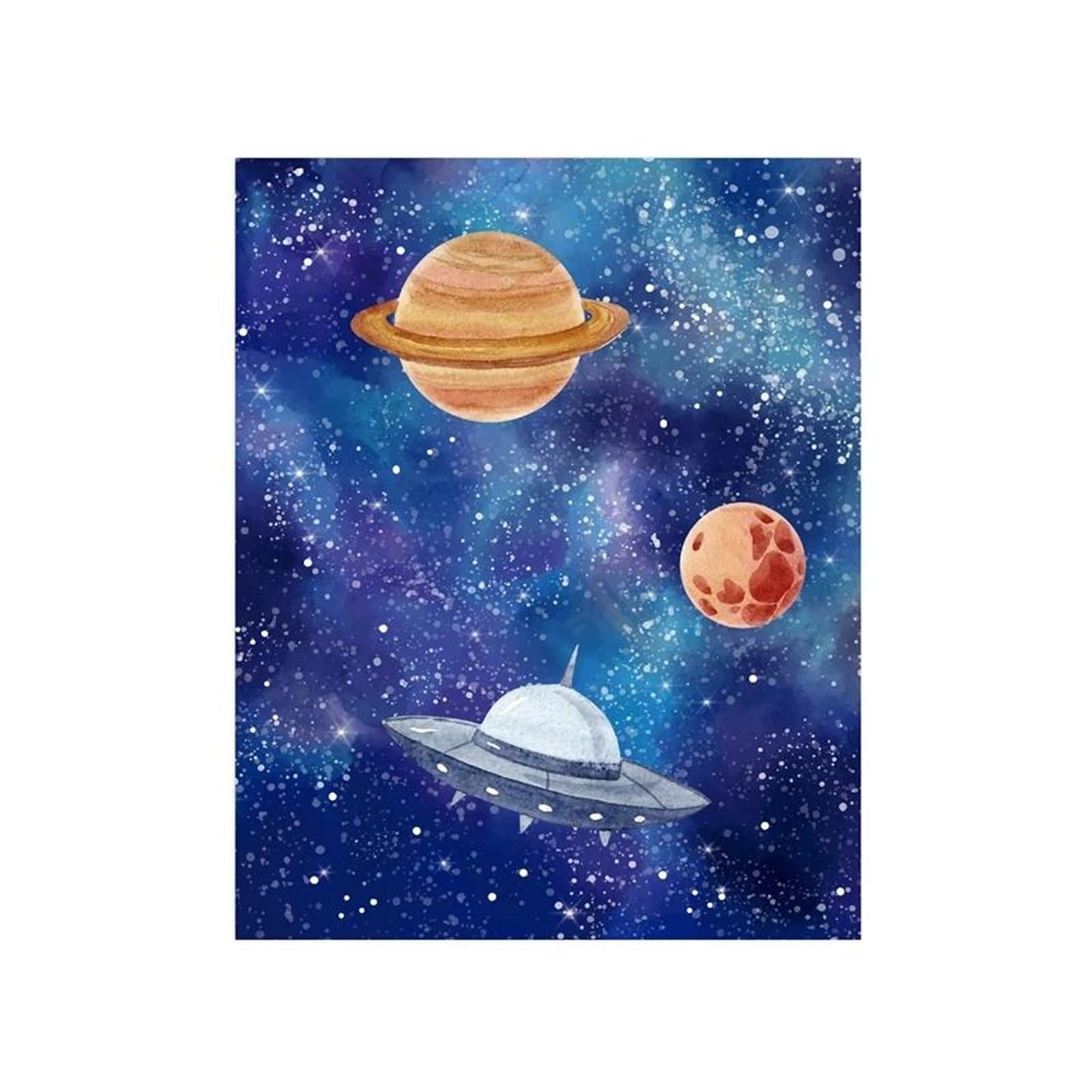 Toile galaxie de l espace affiche murale deco chambre garcon
