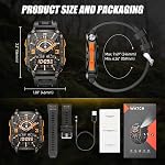 Military Smart Watch for Men (Answer/Make Calls) with LED Flashlight/UV Light 3ATM Waterproof 1.96" Big Screen Rugged Tactical Smartwatch Fitness Tracker with HR/Sleep Monitor for iPhone Android