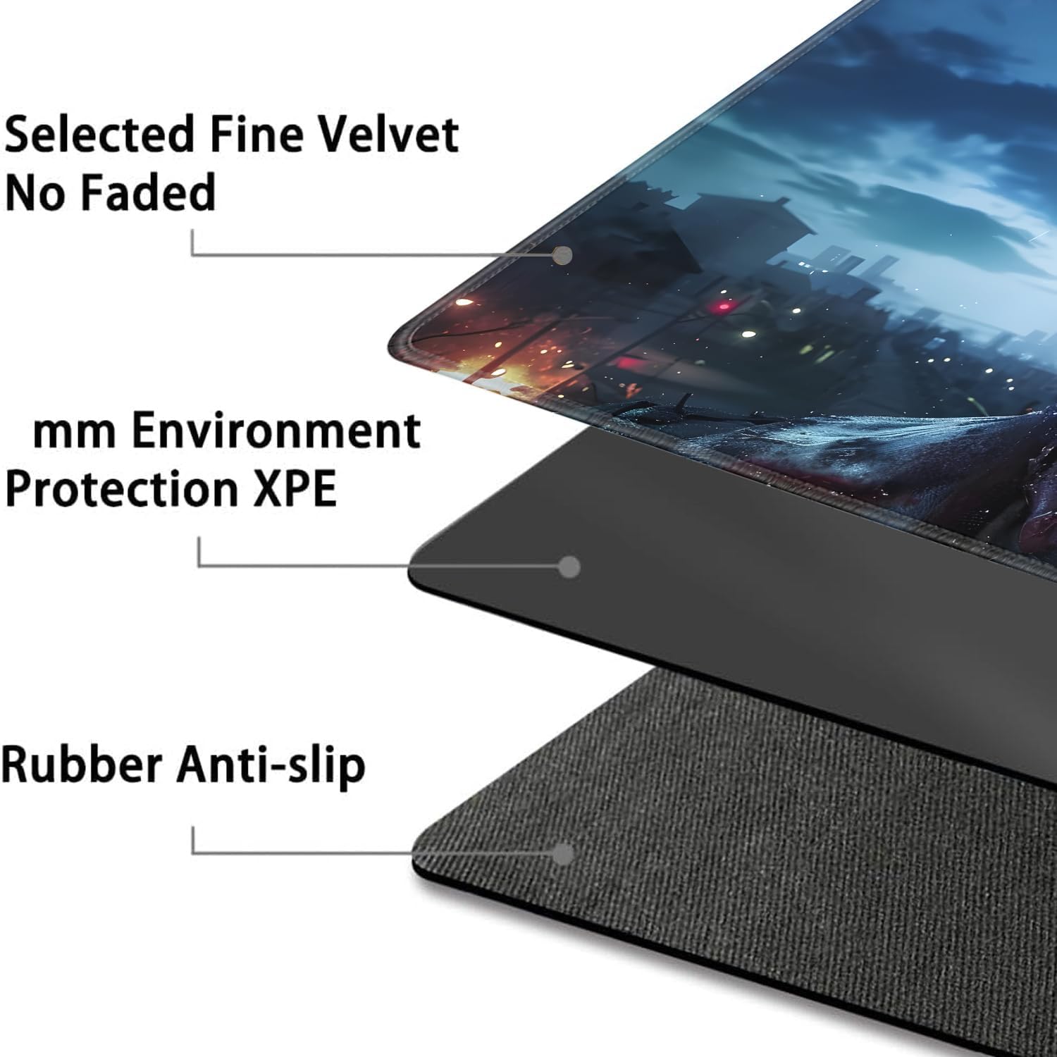 for MTG Playmat + Drawstring Travel Pouch + 6 Dice Counter, for Tabletop Trading Card Game Playmats or Mouse Pad, Anti-Slip Rubber 24 x 14 in, Scary Zombies for TCG Playmat (No with Zone)
