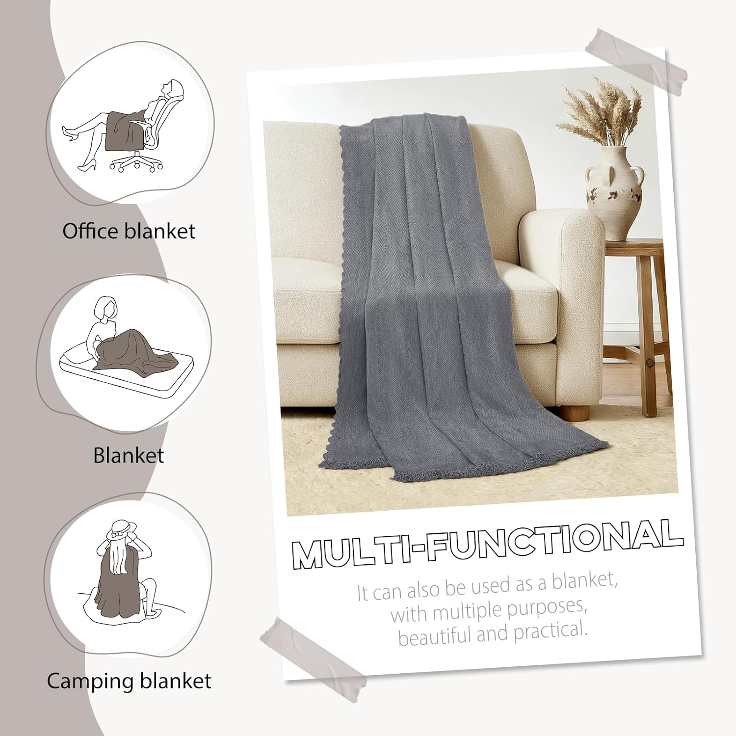 ALIECOM Sectional Couch Covers L Shape Sectional Sofa Cover for Dogs 2 Piece Thick Chenille L Shaped Couch Slipcover Blanket Chaise Pet Furniture Protector Washable (XX-Large, Light Grey)