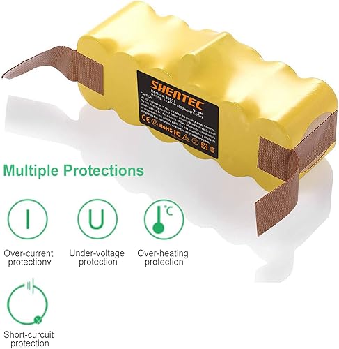Miniatura 5 de Shentec Batería de alta capacidad de 5500 mAh de 14.4 V compatible con iRobot Roomba R3 500 600 700 800 900 Series 500 510 520 530 550 560 570 600