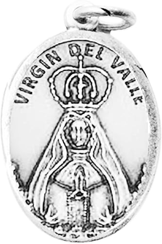 Gifts by Lulee, LLC Virgen del Valle Patrona de la Isla Margarita Venezuela y Catamarca Argentina Medalla Cadena y Estampa de Rezo Bendecida por Su