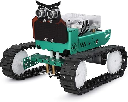 ELEGOO Owl Smart Robotics Car Kit V2.0 with Nano Compatible with Arduino | Build & Code STEM Project, Bluetooth Control, Line Tracking, Obstacle Avoidance, Sound, RGB Lights & Block Expansion, Gifts