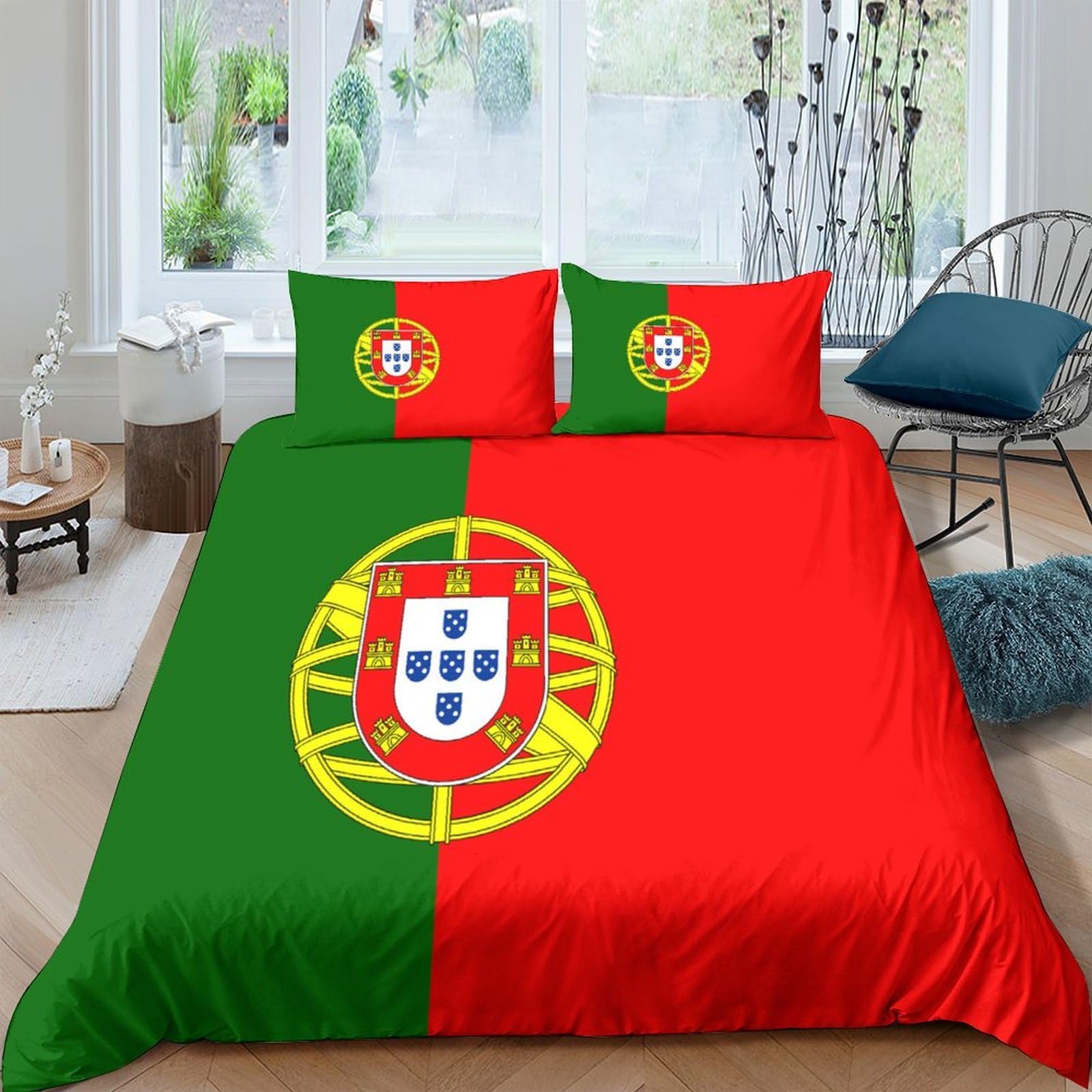 Parure de lit Portugal 3D housses de couettes 3 pièces microfibre 220x240cm king