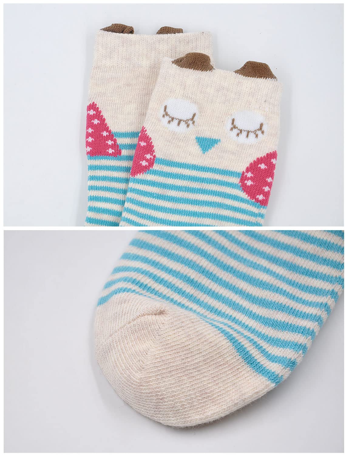 Artfasion Calcetines de algodón para niños: bonitos calcetines de dibujos animados, suaves, divertidos, transpirables, para niños y niñas
