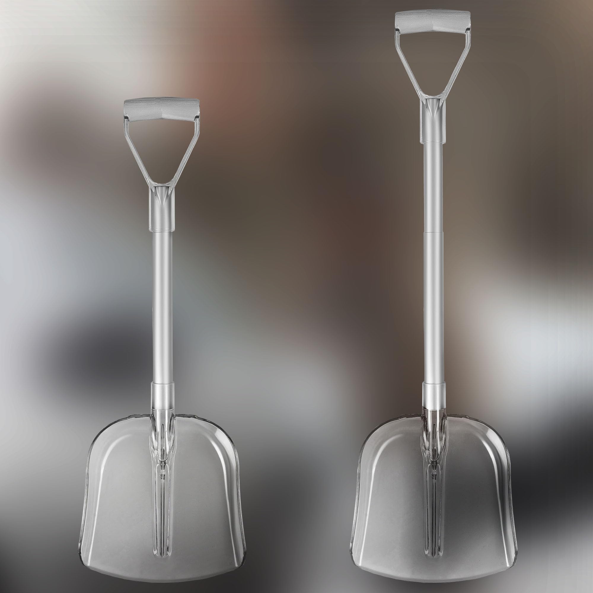 KOTARBAU® Pala da neve per auto, in alluminio, 27,5 – 41,5 cm, telescopica per valanga, piccola pala pieghevole in plastica e policarbonato