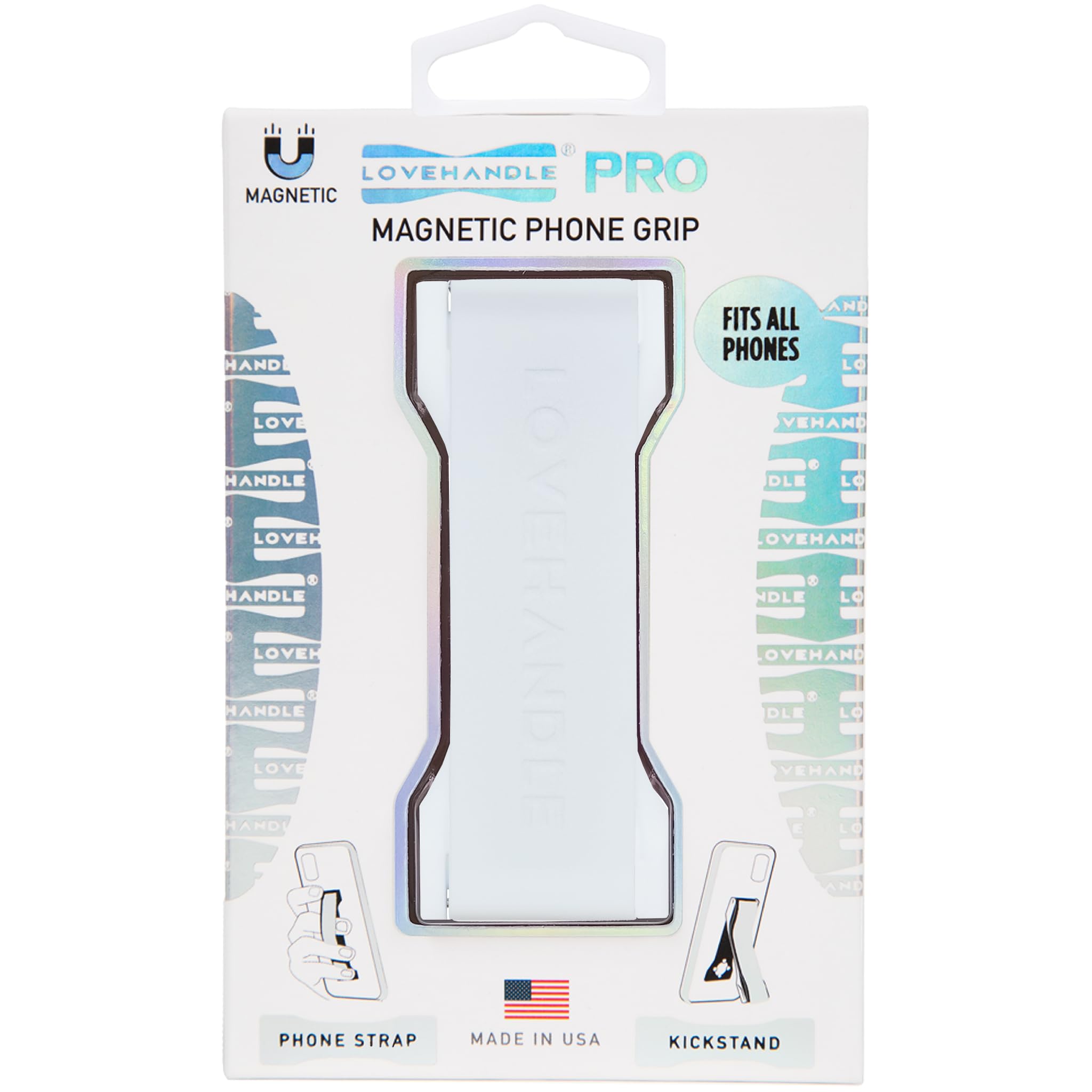 LOVEHANDLE PRO Premium Phone Grip - Silicone Phone Strap - Magnetic Phone Mount And Kickstand For Smartphone And Tablet - Fallout