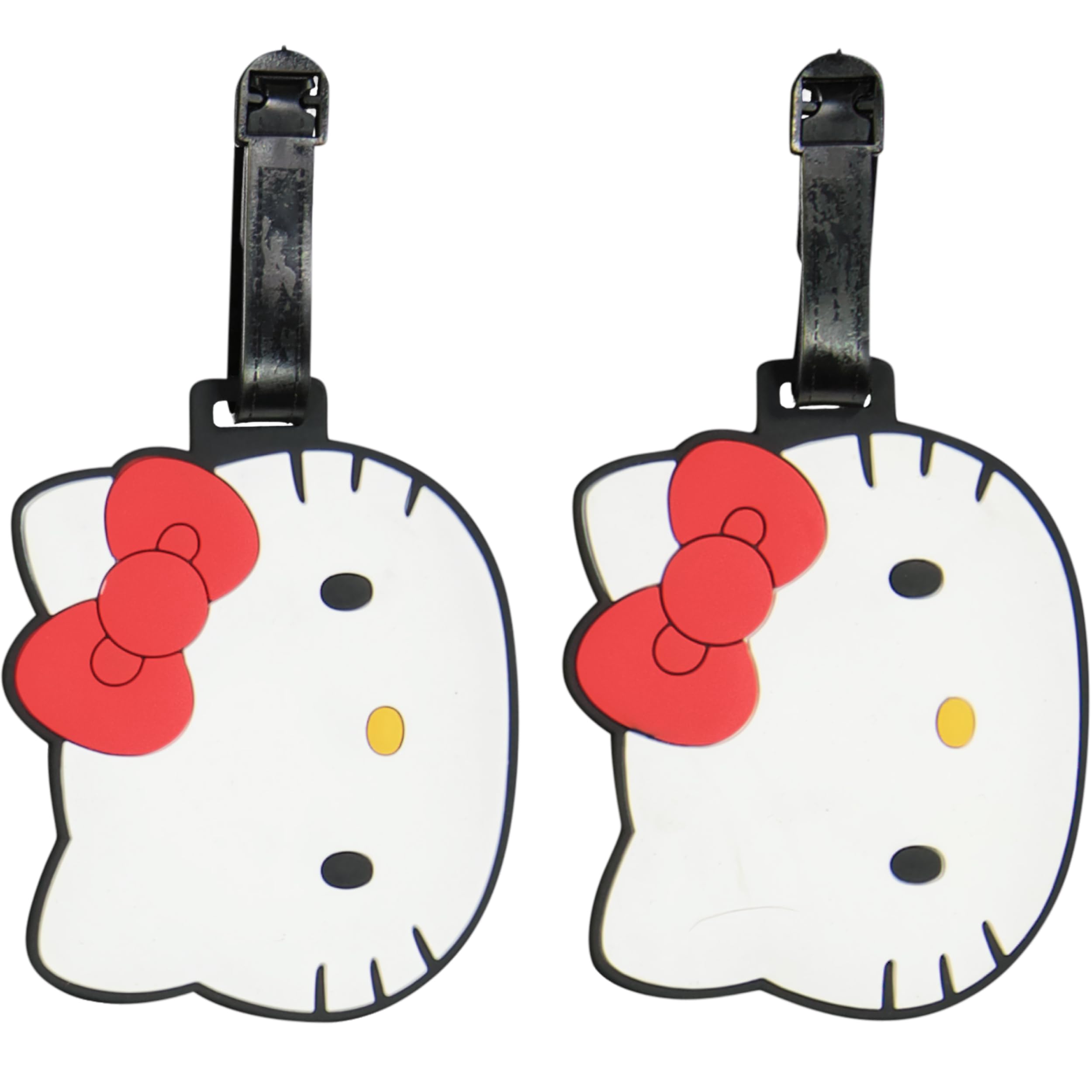 Hello Kitty 2-Piece Suitcase ID Tag Set with Adjustable Straps, Head, Multi, One Size