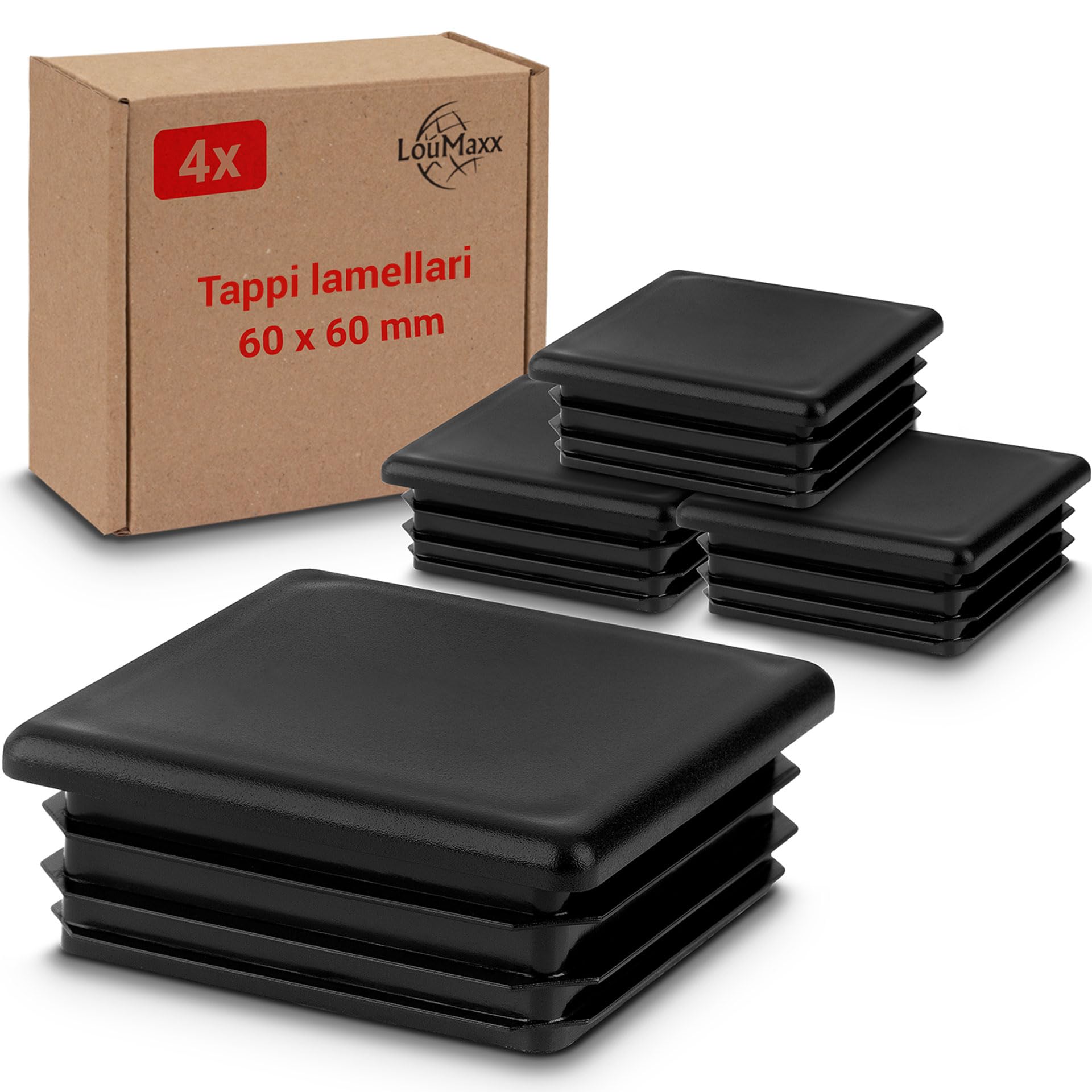 Tappi Per Tubi Quadrati 60x60 Mm - Copertura In Plastica Per Tubi, Pali E Recinzioni - Foto 4