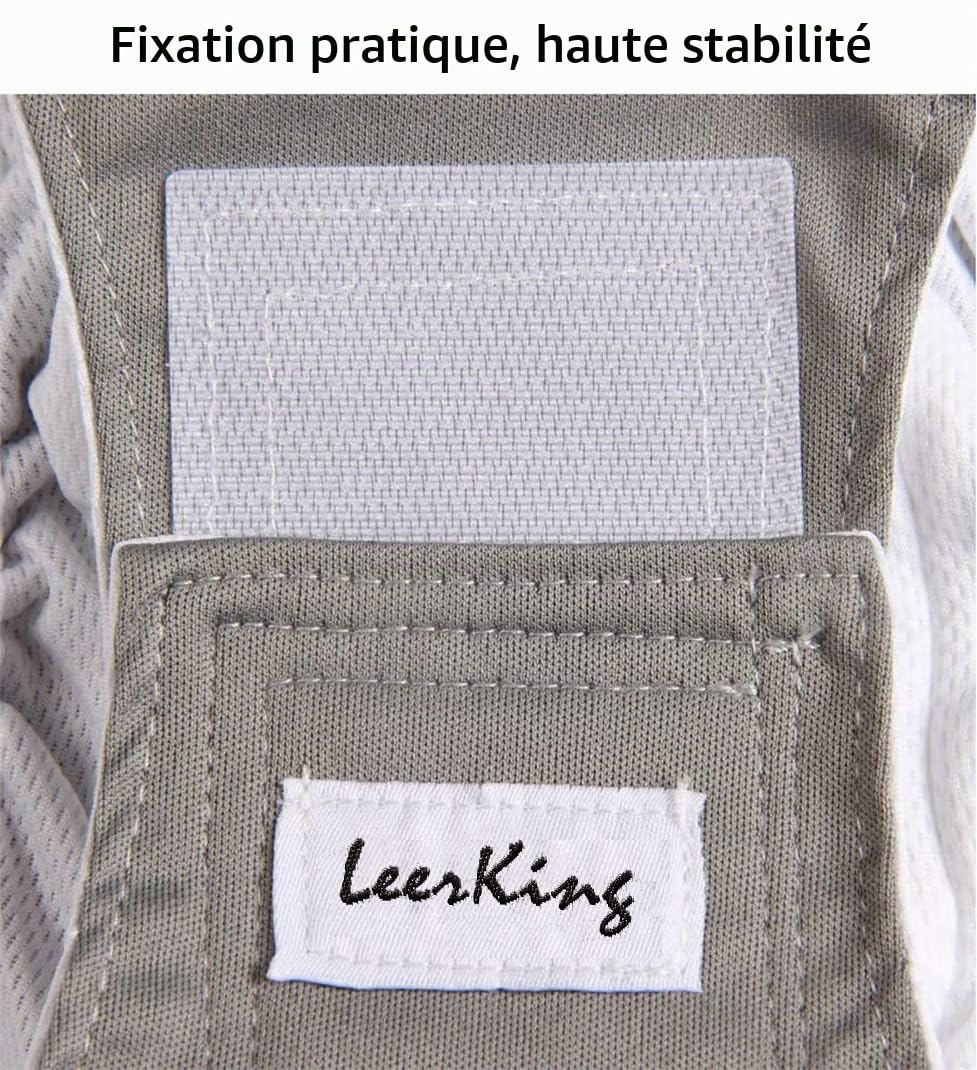 LeerKing Couches pour Chiens Male Lavable Lot de 3 Bandeau Ventrale Réutilisables Très Absorbantes pour Chiens Anti-Pipi Incontinent de Petite Moyenne et Grande Taille L