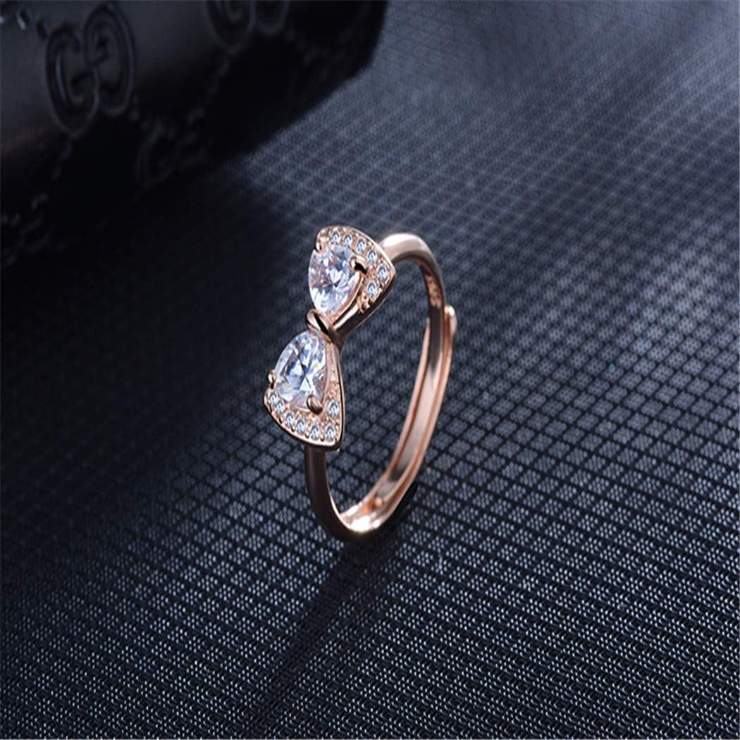 Chandler Bow Cubic Zirconia Anniversary Wedding Ring for Women Soild 925 Sterling Silver Jewelry for Girl Party Friend Gift - Image 5