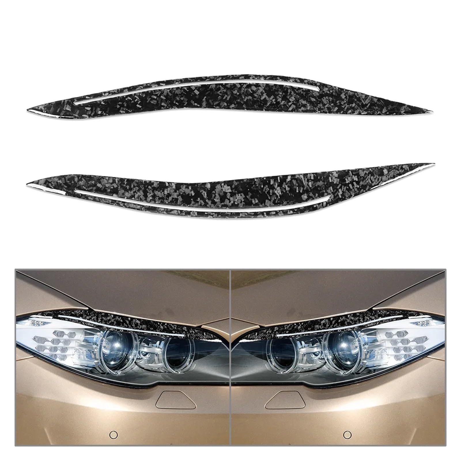 Dla BMW, dla serii 5 F10 2010-2013, reflektor brwi powieka