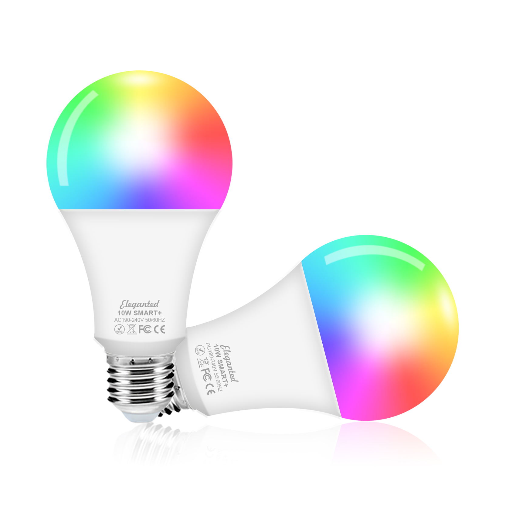 GRIFEMA GD1003-2, 2 lampadine intelligenti WIFI-Bluetooth, lampadine RGB a colori, regolazione della luminosità 2700K-6500K, interfaccia E27, telecomando del cellulare o controllo vocale GRIFEMA GD1003-2, 2 lampadine intelligenti WIFI-Bluetooth, lampadine RGB a colori, regolazione della luminosità 2700K-6500K, interfaccia E27, telecomando del cellulare o controllo vocale