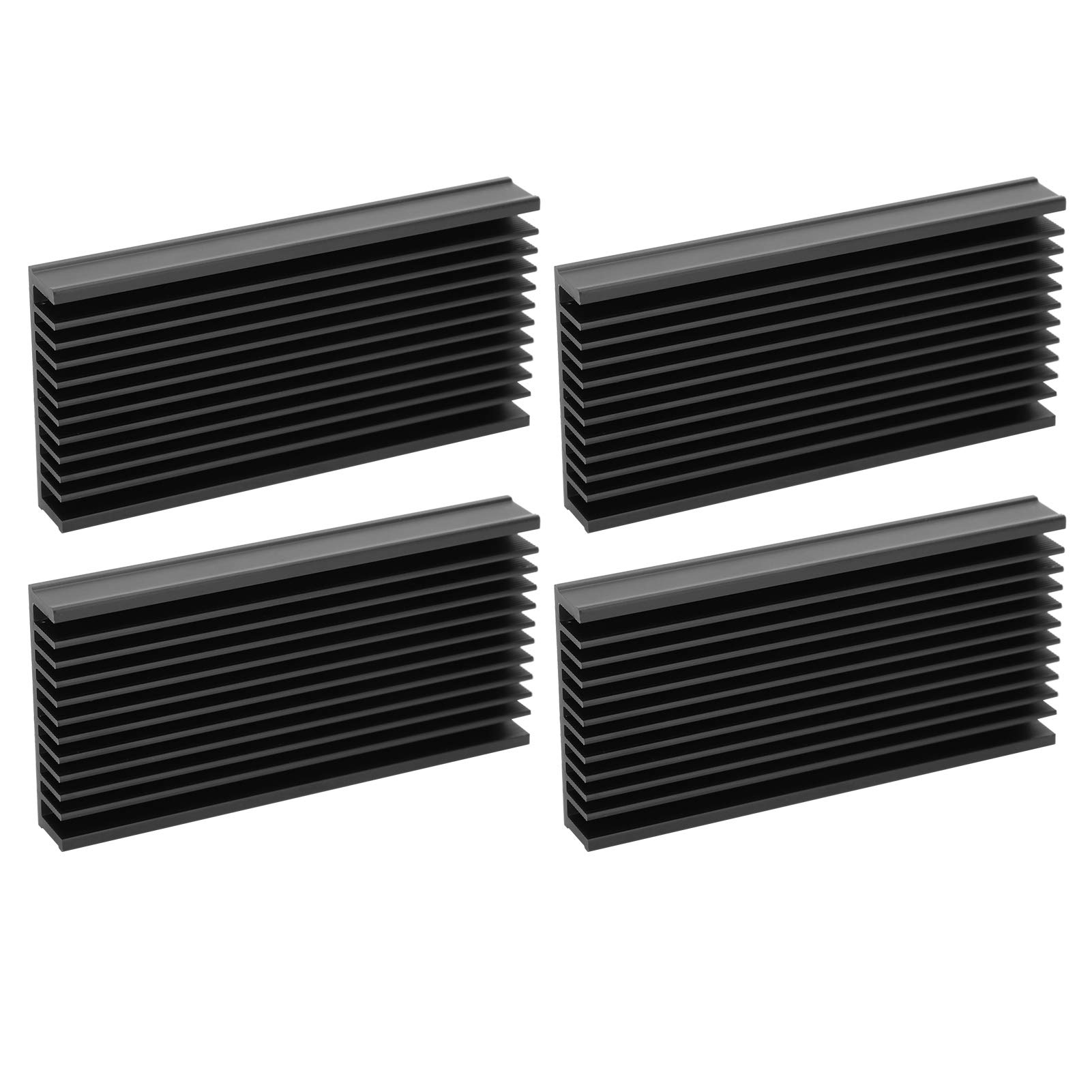 4 Pièces en Aluminium Dissipateur de Chaleur Petit Module de Radiateur Refroidisseur Ailette de Refroidissement pour L'électronique, 50x12.7x100mm/2x0.5x4in