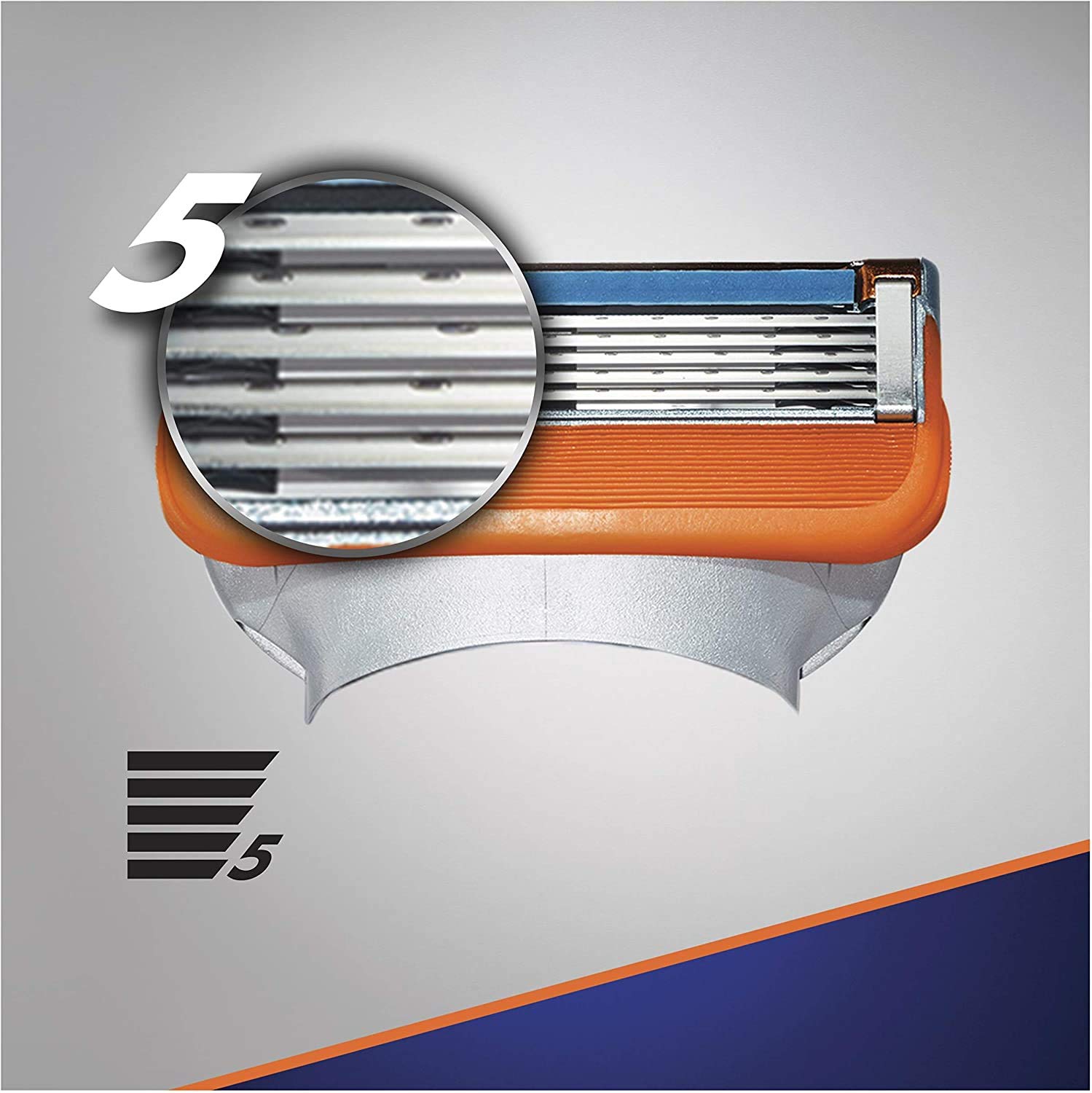 Gillette Fusion 5 Rasierklingen mit Trimmerklinge für Präzision und Gleitbeschichtung, 8 Ersatzklingen