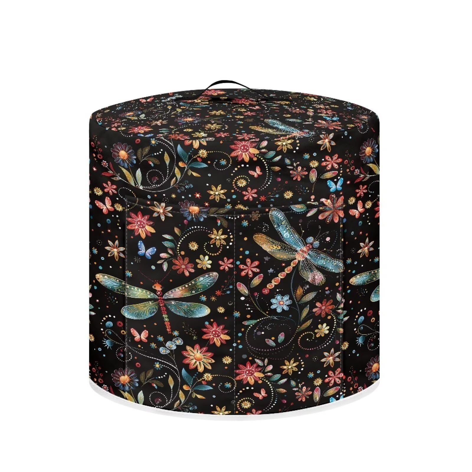 Wiryuouvt Dragonflies Kitchen Appliance Covers Yellow Spots Rice Cooker Covers Dust-Proof Cover Instant Pot Accessory Set with Handle and Pocket for Spoon Fork Knife Decor L