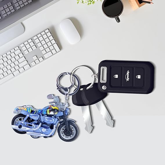 Motorcycle Bag Charms Cute Keychain for Men, Motorcycle Aesthetic Key Chains for Boys