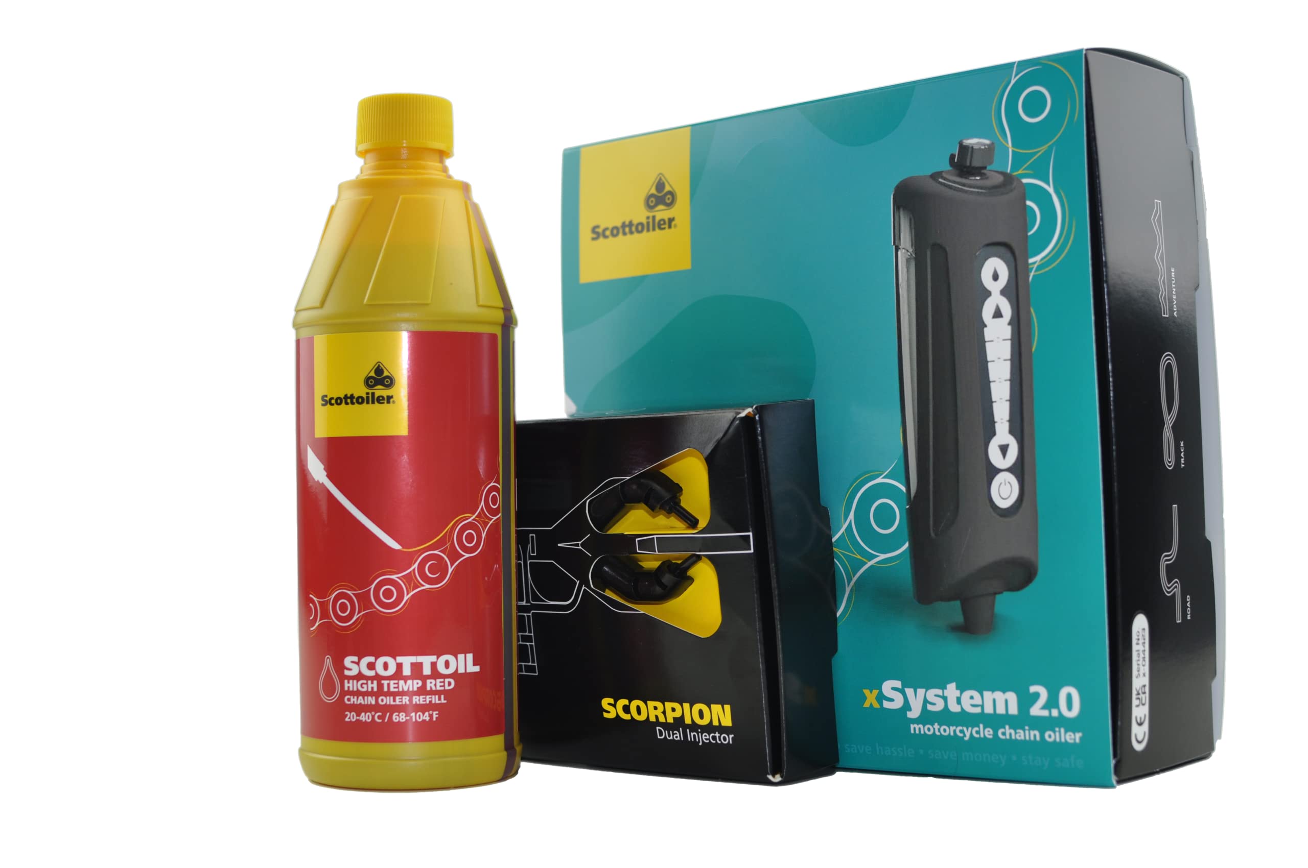Buy Scottoiler xSystem Electronic Automatic Motorcycle Chain Lubrication System & Scorpion Dual