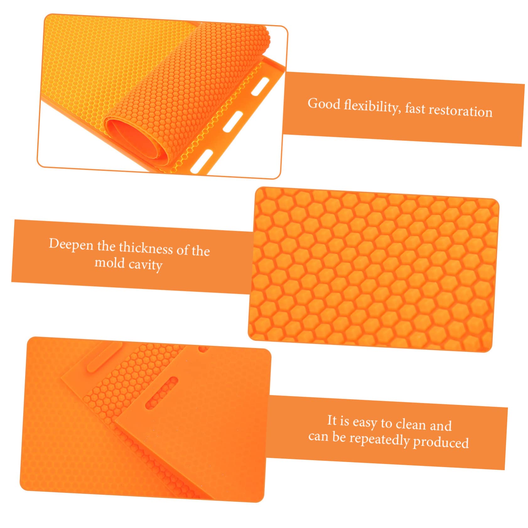 Stampo in Silicone Arancia per Foglio di Cera d Api Portatile e Facile da Sformare per Fai da Te e Realizzazione di Candele
