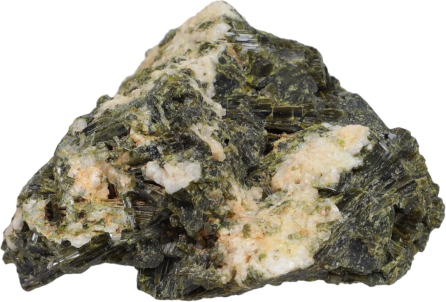 Nupuyai 1.89"-5.04" Green Tourmaline Stone for Home Decor, Raw Stone Cluster Geode Crystal Specimen for Tumbling, Cabbing, Cutting