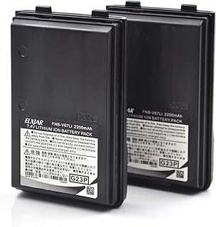 ROWSHEP (2-Pack) 7.4V 2200mAh Li-ion Battery FNB-V67Li Replacement for Yaesu Vertex Radio FT-60R FT-60 FT60R FT60 VX110 VX150 VX170 VX400 VX800
